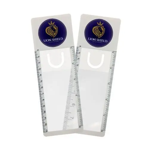 Branded Bookmark with Ruler and Magnifying Glass