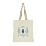 Promotional shopper bag with rainbow handles and printed logo