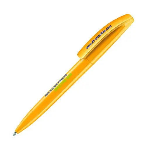 Printed Bridge Polished Pen in yellow with printed logo or design