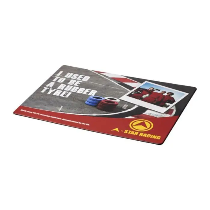 Promotional Brite-Mat Mouse Mat with Tyre Material and printed logo or design