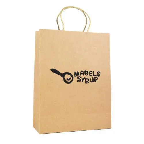 Promotional natural large paper bag with printed logo