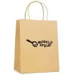 Promotional natural medium paper bag with printed logo