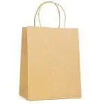 Branded natural medium paper bag with printed logo