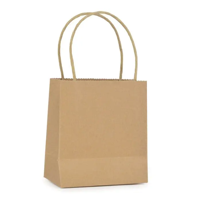 Promotional natural small paper bag with printed logo