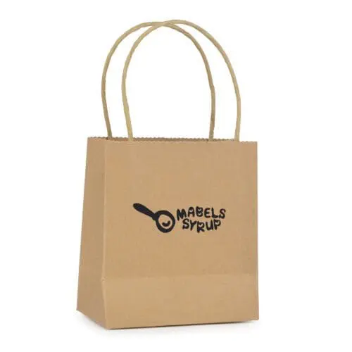 Promotional natural small paper bag with printed logo