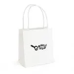 Promotional white small paper bag with printed logo