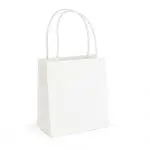 Promotional white small paper bag with printed logo