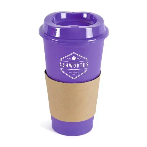 Branded Cafe Coffee Cups in Purple