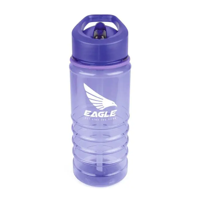 Branded Charlie 550ml Sports Bottle with Sipper and Straw in Purple