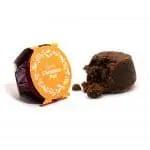 Branded promotional chocolate Christmas pudding printed with logo on belly wrap