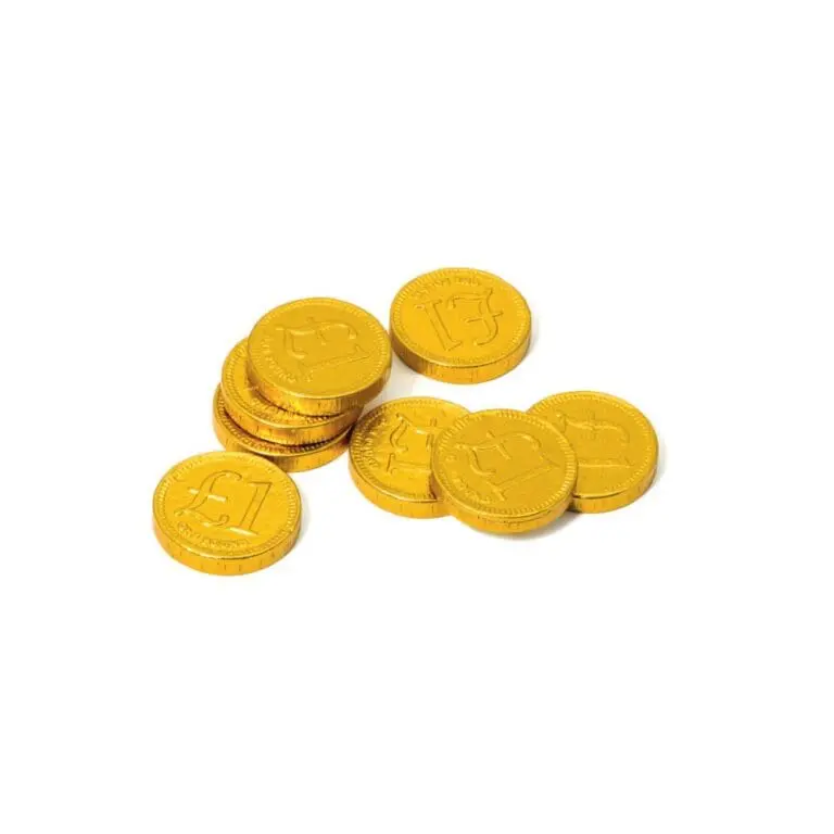 Promotional chocolate coins with printed logo