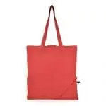 Promotional coloured foldable shopping bag in red with printed logo