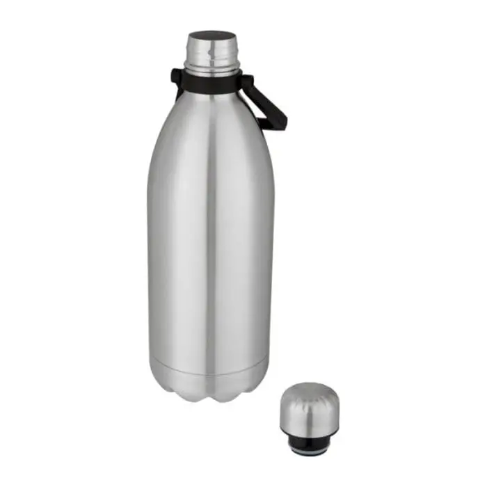 Branded Cove Vacuum Insulated Bottle 1.5L in silver with printed logo or design