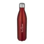 Printed Cove Vacuum Insulated Water Bottle 750ml in red with printed logo