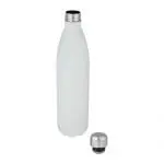 Branded Cove Vacuum Water Bottle 1L in various colours with silver lid and printed logo