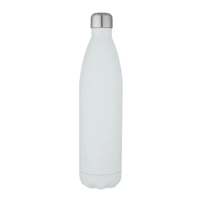 Branded Cove Vacuum Water Bottle 1L in various colours with silver lid and printed logo