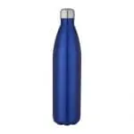 Branded Cove Vacuum Water Bottle 1L in various colours with silver lid and printed logo