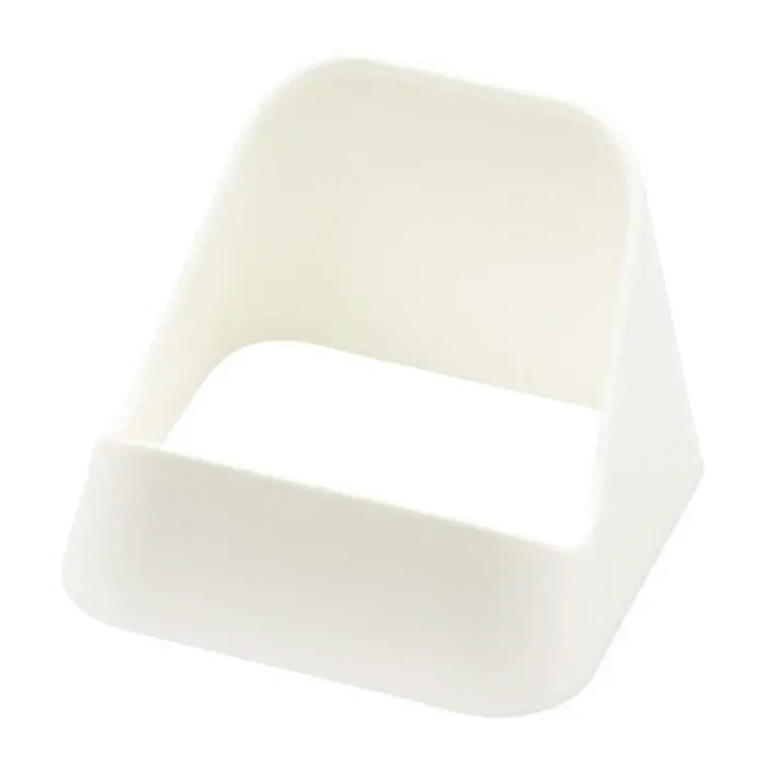 Promotional crib phone stand in white with printed logo