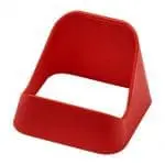 Promotional crib phone stand in red with printed logo