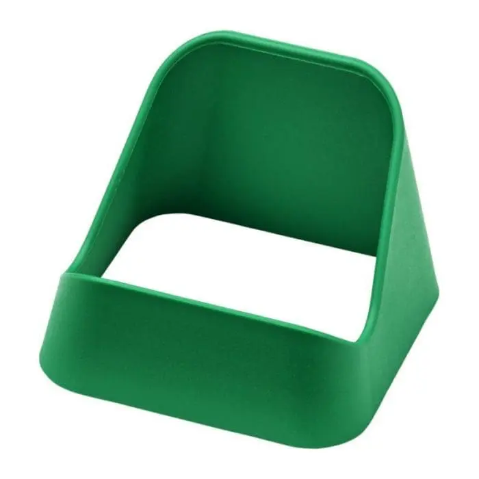 Promotional crib phone stand in green with printed logo