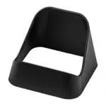 Promotional crib phone stand in black with printed logo