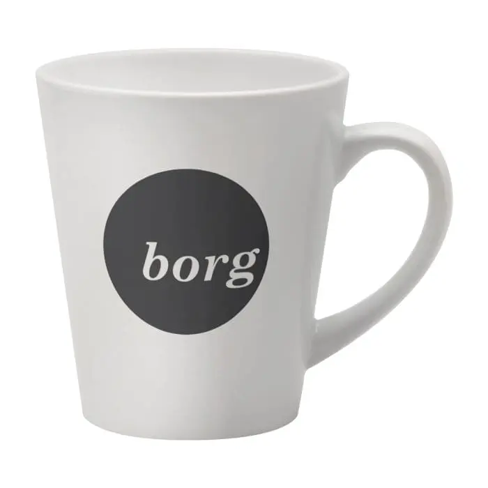 Promotional Deco-White mug with printed logo or design