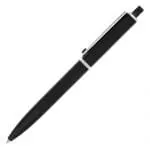 Branded Dottie ball pen in black with printed logo