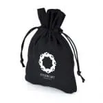 Promotional drawstring pouch with printed logo