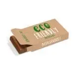 Promotional eco 6 baton bar box with milk chocolate and printed logo