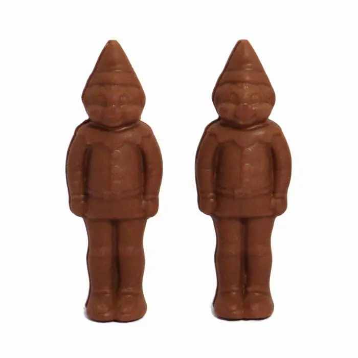 Two Elves made from chocolate