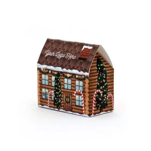 Eco House Shaped Chocolate Box made from card and printed in full colour