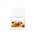 Branded jelly beans sweets with logo printed eco info card