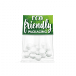 Promotional midi mints with logo printed eco info card