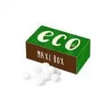 Promotional eco maxi box with mint imperials and printed logo to box