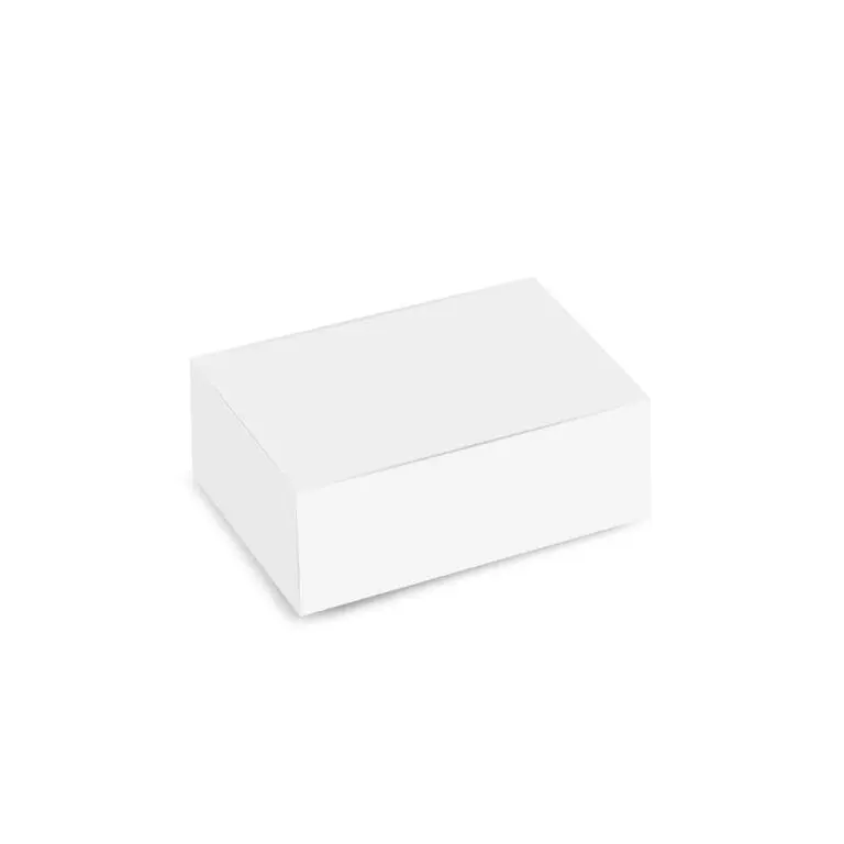 Branded white eco midi box with chocolate beanies sweets and printed logo