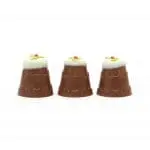 Three Mallow Mountain Chocolates with holly on top