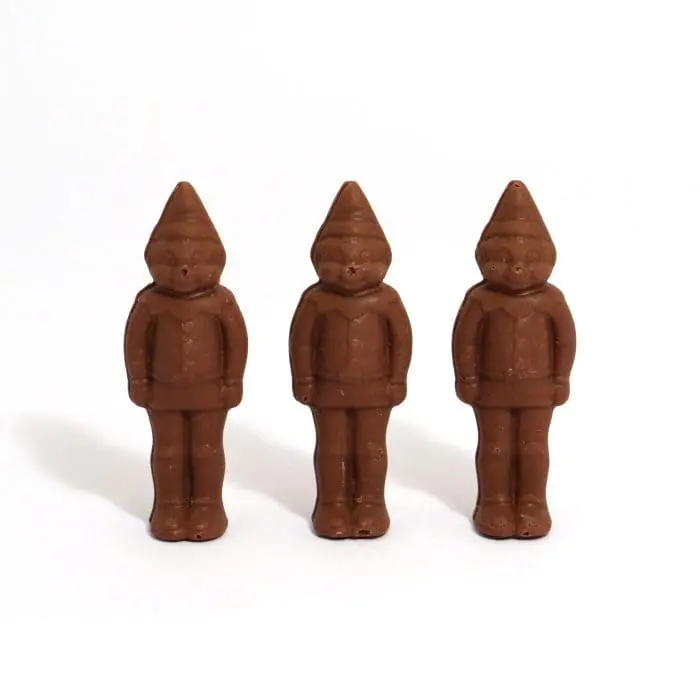 Three Elves made from chocolate