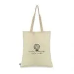 Personalised organic cotton shopper in natural with printed logo