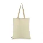 Promotional organic cotton shopper in natural with printed logo