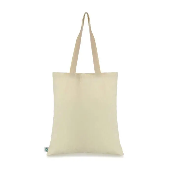 Promotional organic cotton shopper in natural with printed logo