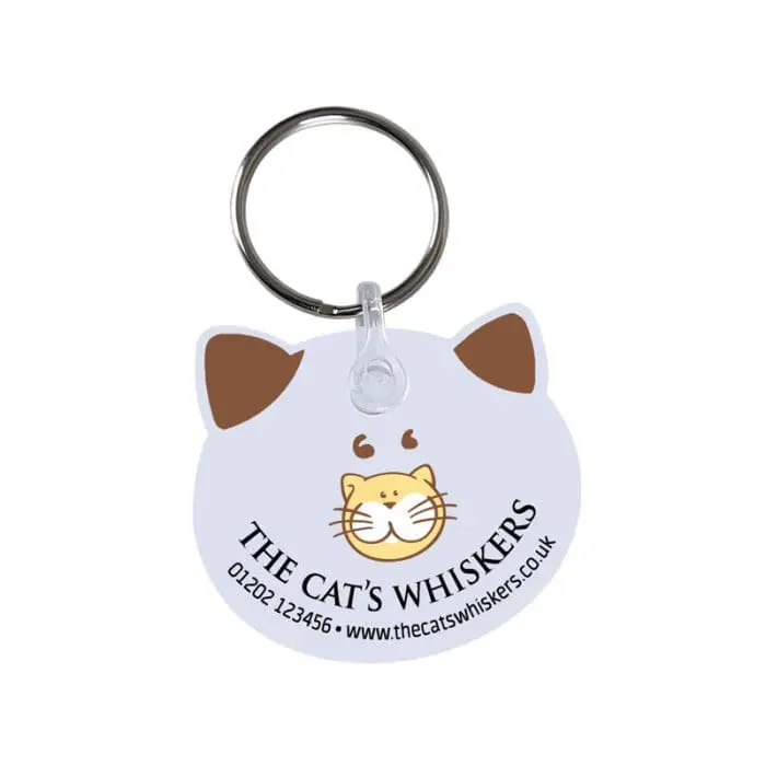 Branded Flexible Keyring in Cat Custom Shape