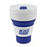 Branded Foldable Cup 355ml in Blue