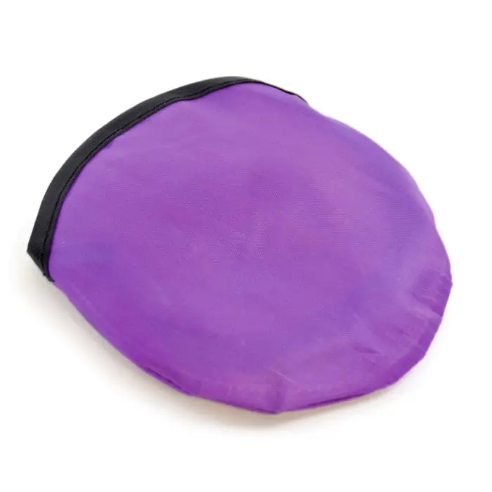 Branded Foldable Frisbee in Purple pouch