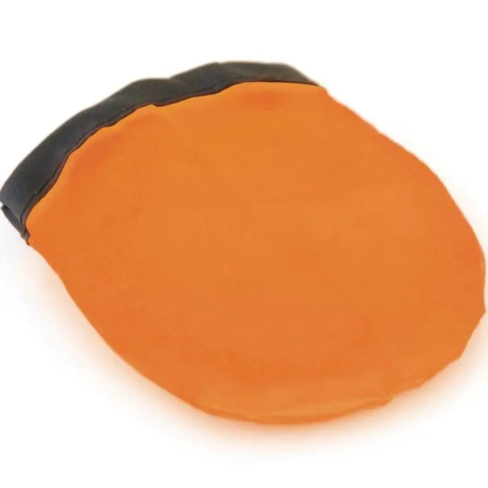 Branded Foldable Frisbee in Orange pouch