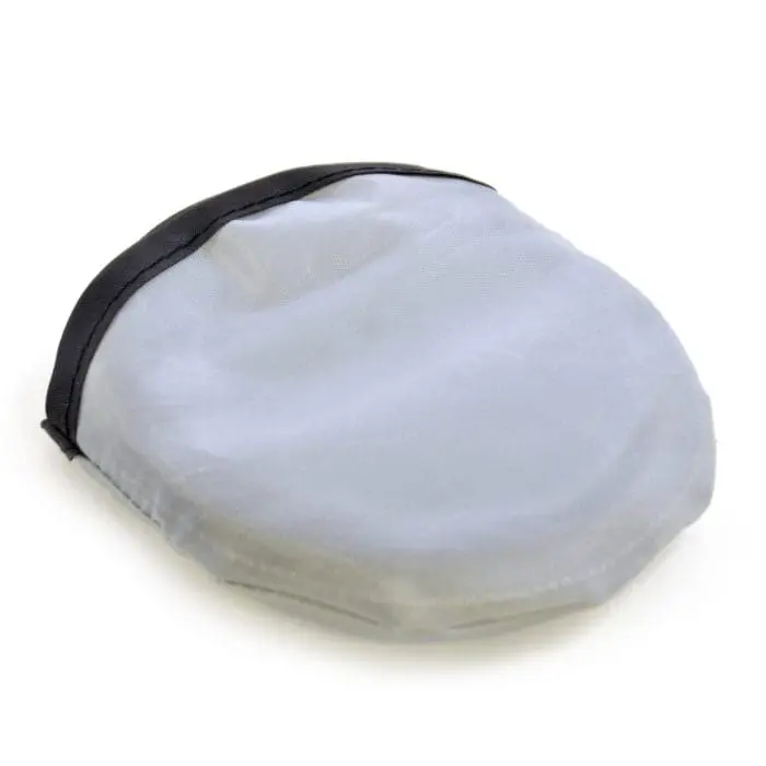 Branded Foldable Frisbee in White pouch