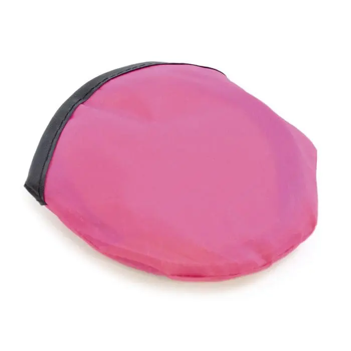 Branded Foldable Frisbee in Pink pouch