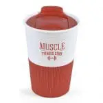 Branded Grippy 330ml Plastic Tumbler in White and Red