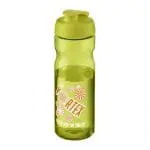 Promotional H2O Active Base Flip Lid Bottle in light green with light green lid and printed logo