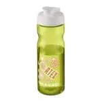 Promotional H2O Active Base Flip Lid Bottle in light green with white lid and printed logo