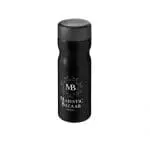 Branded H2O Active Base Screw Cap Bottle in black with black lid and printed logo